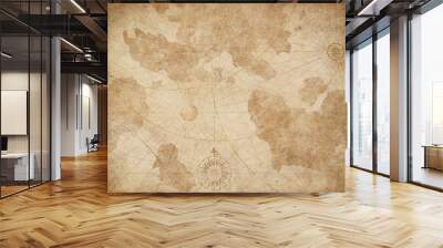 Abstract old nautical vintage map background Wall mural