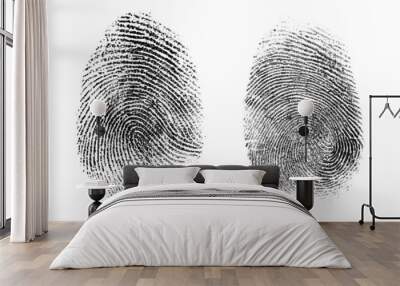 fingerprint or thumbprint set isolated Wall mural