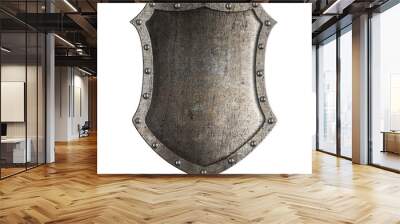 medieval knight shield isolated on white Wall mural