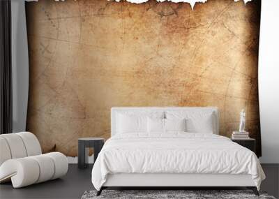 old treasure map roll isolated Wall mural