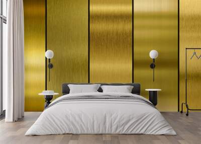 various brushed gold metal plates Wall mural