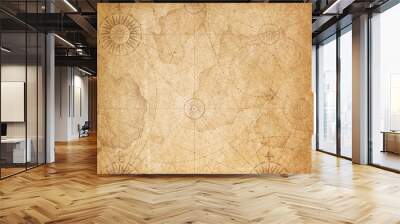 Vintage treasure map background Wall mural