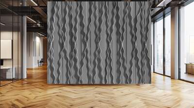 Metal wavy abstract fence surface patterns steel grey texture iron background Wall mural