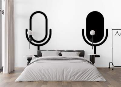 Microphone Icon vector Wall mural