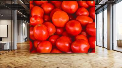 organic market red agriculture tomatoes farm delicious vegetables tomato food vegetarian healthy fre Wall mural