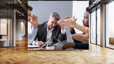 Business People Arguing In Meeting Wall mural