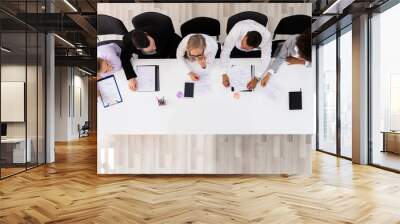 Business Taking Notes At The Meeting Wall mural