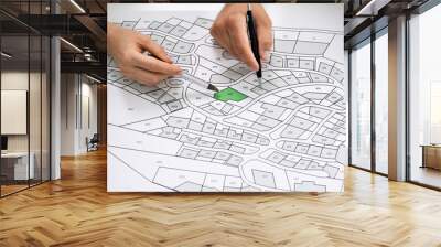 Cadastre Land Map Wall mural