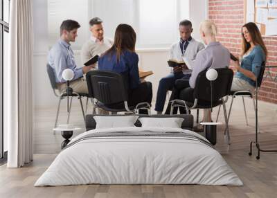 Group Of People Reading Bibles Wall mural