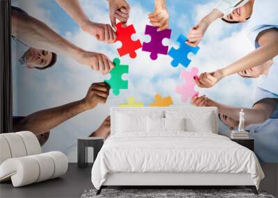 Medical Doctor Puzzle Group Circle Wall mural