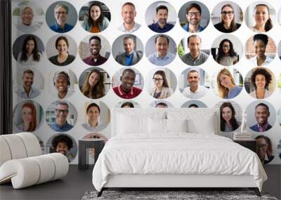 People Face Avatar Collage Wall mural