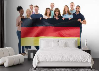 people holding german flag Wall mural