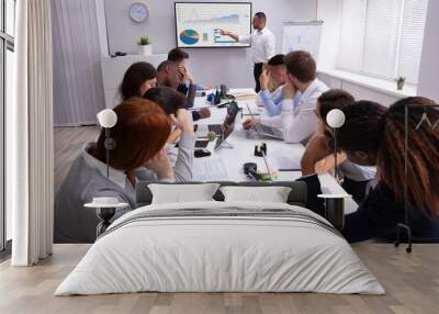 People Tired Of Meeting In Office Wall mural