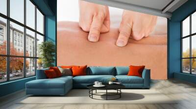 person receiving shiatsu treatment Wall mural