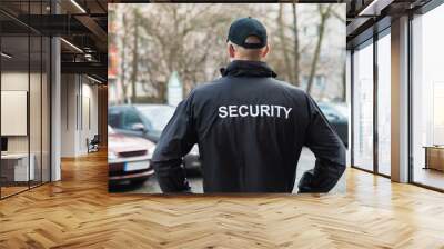 Security Guard Wearing Jacket Wall mural