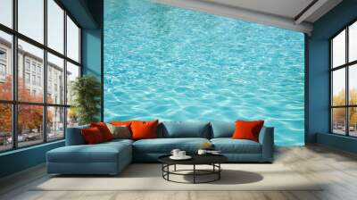 Shiny Blue Water Background Wall mural