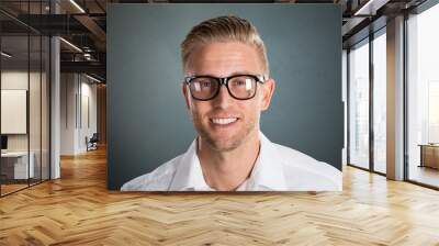 Smiling Young Businessman Wall mural