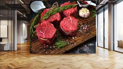 raw fillet Mignon steaks Wall mural