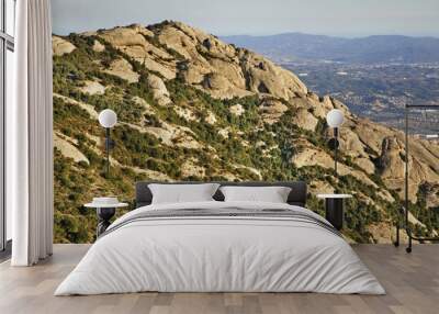 Montserrat mountain near Barcelona. Spain Wall mural