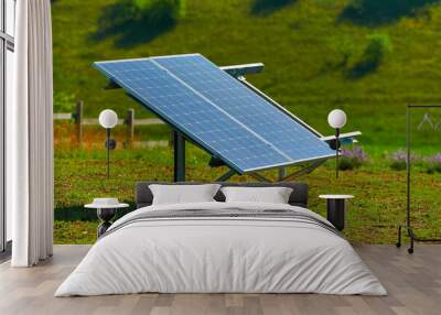 solar panel in nature, green alternative energy Wall mural