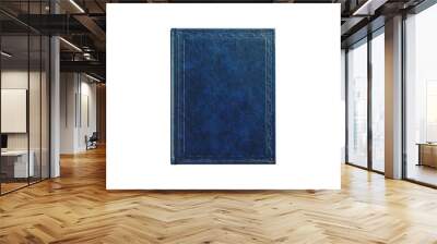 book with cover blue color isolated on white background, top view close-up Wall mural