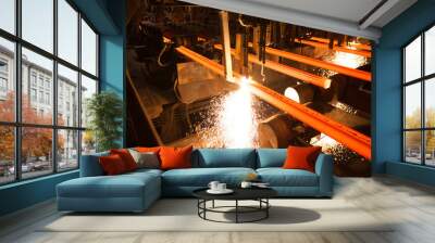 steel and metal production Wall mural