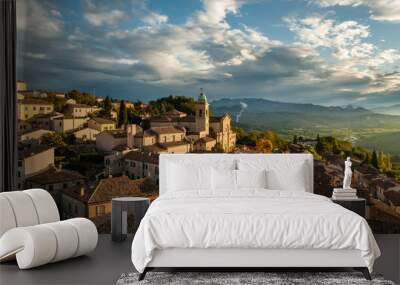 the comune of verucchio view from rocca malatestiana Wall mural