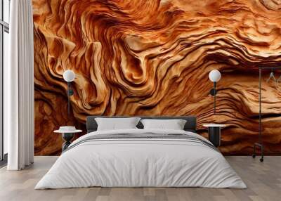 The image is of a piece of wood with a very rough texture Wall mural