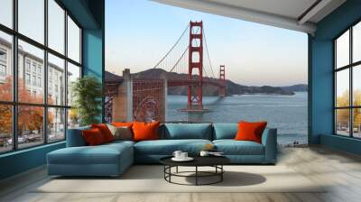 View of Golden Gate Bridge from the Welcome Center, San Francisco, California Wall mural