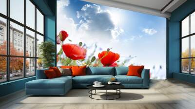 Poppy flower Wall mural