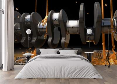 Crankshaft and Oil Wall mural