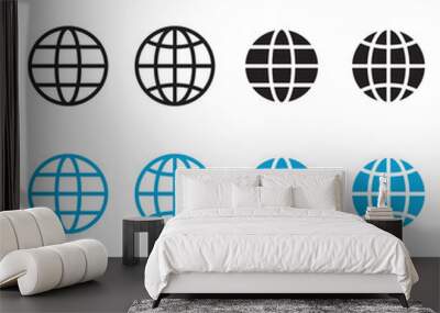 Web icon. Website vector icon. Internet world vector Wall mural