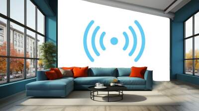 Wifi connection vector blue icon Wall mural