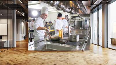 work of a group of chefs in a luxury restaurant. Wall mural