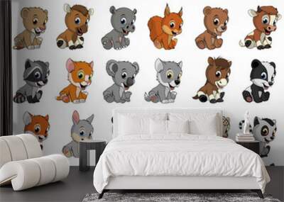 Exotic animals funny  Wall mural