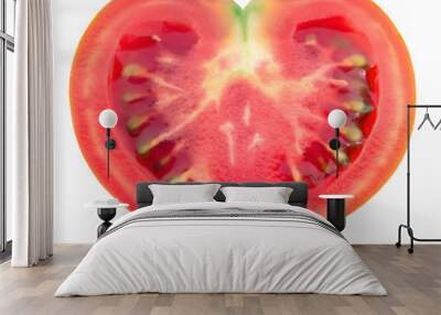 slice of tomato in the shape of heart Wall mural