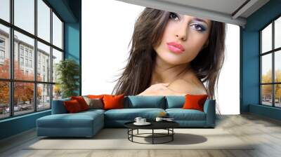 Glamour portrait of beautiful woman Wall mural