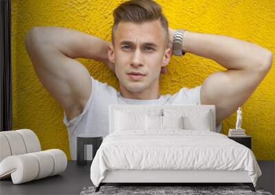 Young attractive man Wall mural