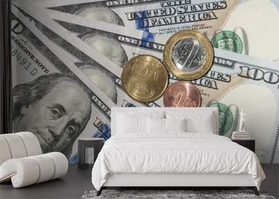 Belarusian rubles and dollar Wall mural