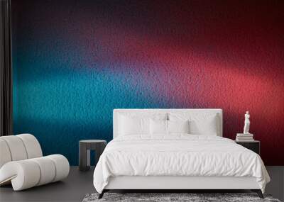 On a red and blue gradient background, cross-light rays of light Wall mural