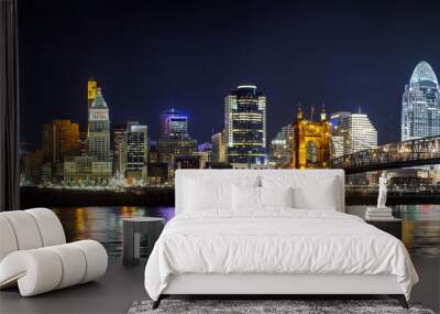 Cincinnati downtown panoramic overview Wall mural