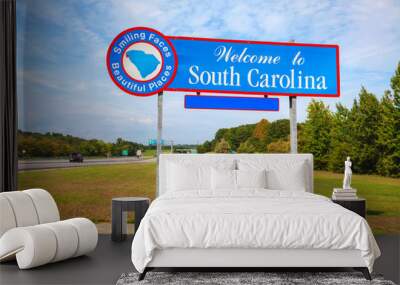 Welcome to South Carolina sign Wall mural