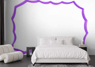 blank frame made ​​of purple ribbon isolated on white backgr Wall mural