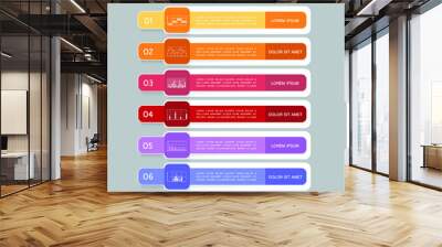 Elements for business data visualization, Modern infographic design Wall mural