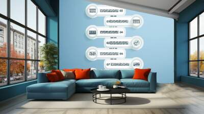 Elements for business data visualization, Modern infographic design Wall mural