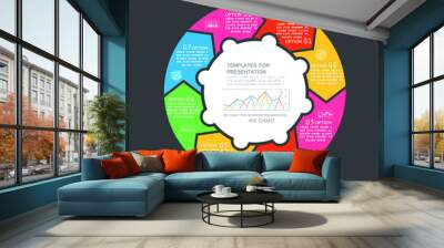 Pie chart for business presentation or processes Wall mural