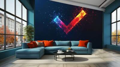 Abstract Check Mark Wall mural