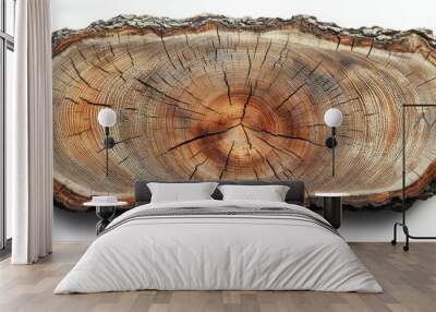 Cross Section of a Tree Trunk Wall mural