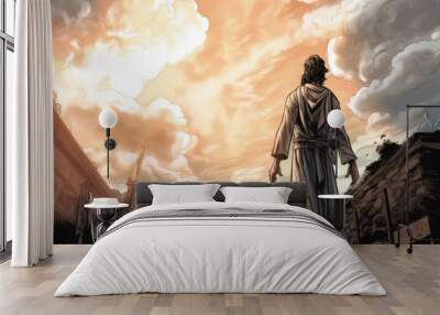 A Celestial Journey: Souls Embrace Freedom Wall mural