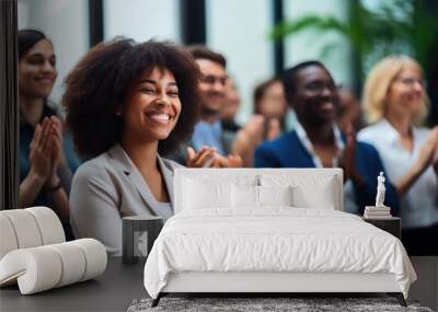 Black Woman at the Helm of Company's Happiness Wall mural